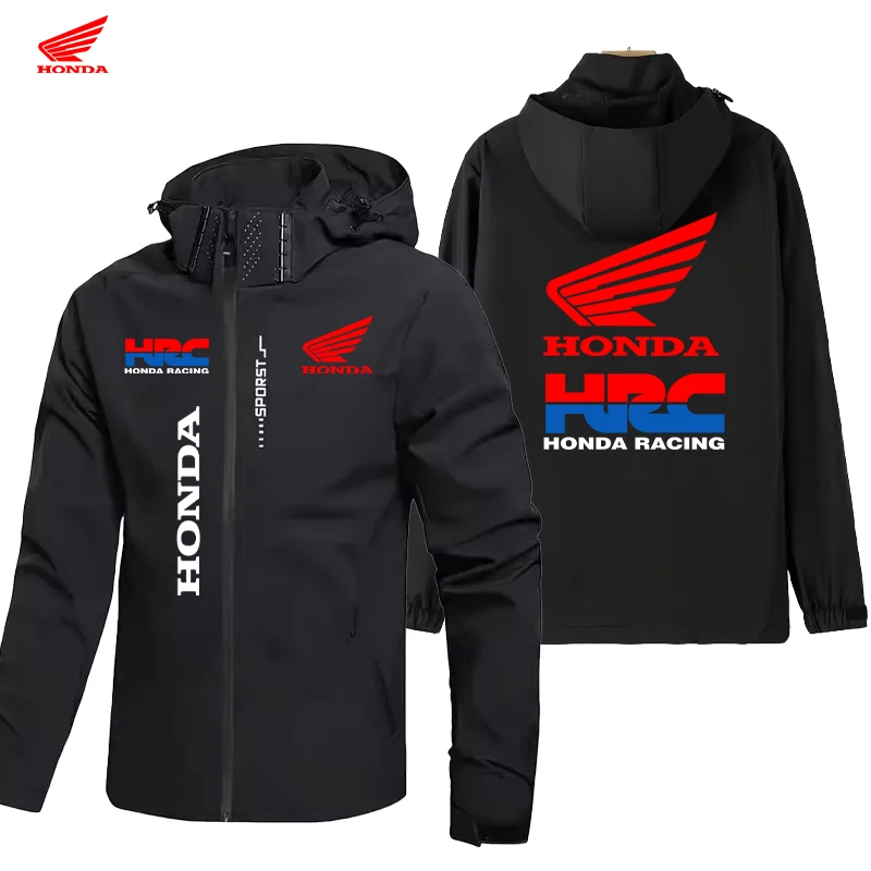 Honda Logo Racing Men's Printed Outdoor Zipper Removable Hooded