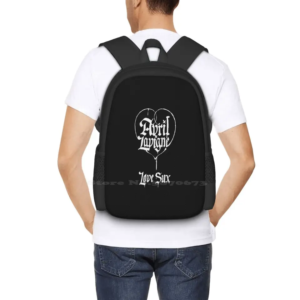 Avril Lavigne Merch Love Sux Essential T-Shirt Hot Sale Schoolbag