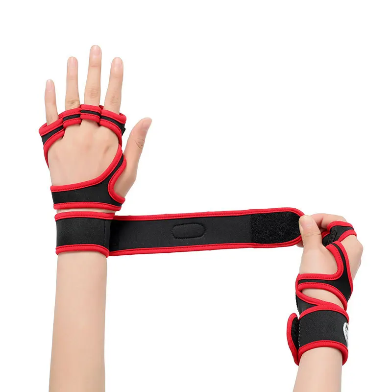 Weightlifting Training Gloves for Men Women Fitness Sport Body Building Gymnastics Gym Non-slip Hand Wrist Palm Protector Gloves 5