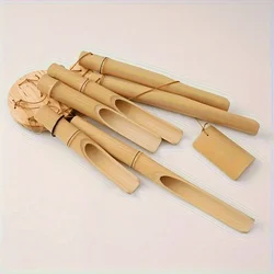Serene Handcrafted Bamboo Wind Chime - Wall - Mounted Outdoor Decoration, Ideal Gift (1Pcs)