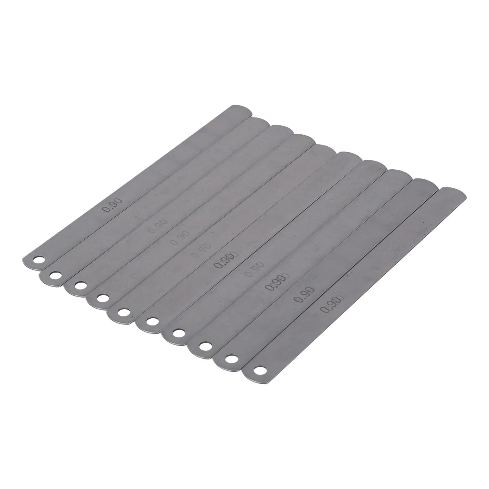 10 Blades Metric Steel Feeler Gauge 0.9mm Thickness Filler Gauge Offset Valves For Measuring Valve Clearances Guitar Setup