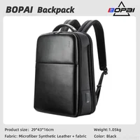 BOPAI 2022 Men Backpack 15.6 Inch Laptop Business Widen Backpack USB Charging Bag Trip Outdoor Male Wet Dry Separation Backpack 1