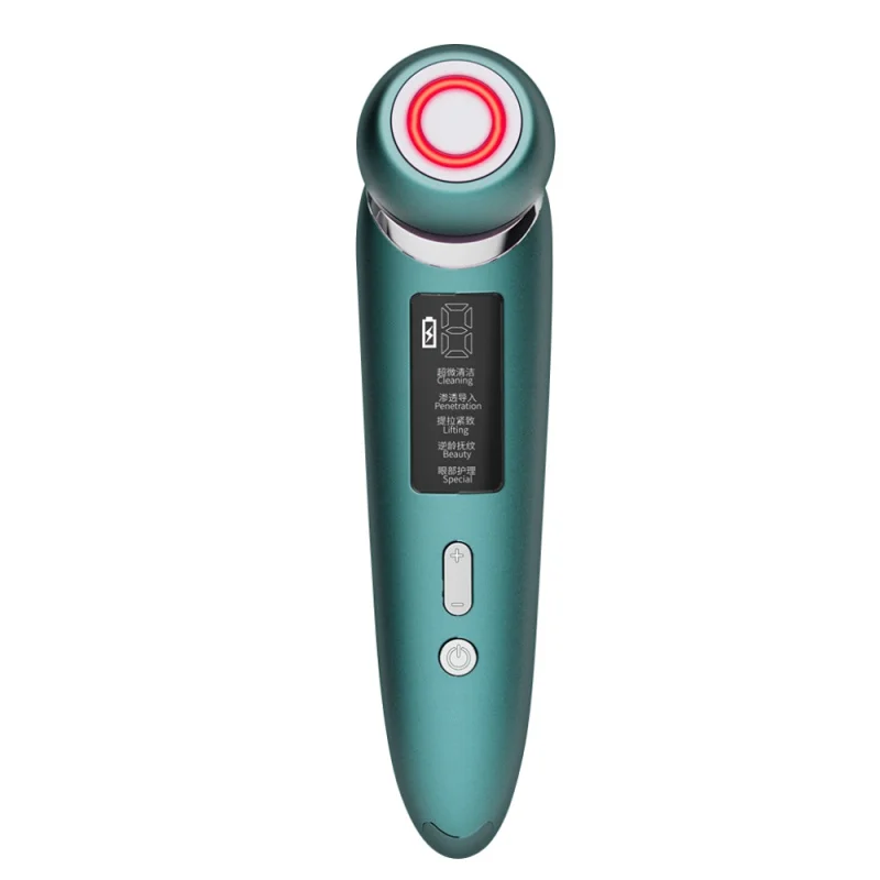 LED Light Beauty Device Hot Compress Skin Care Wrinkle Removal EMS Face Lifting Massager