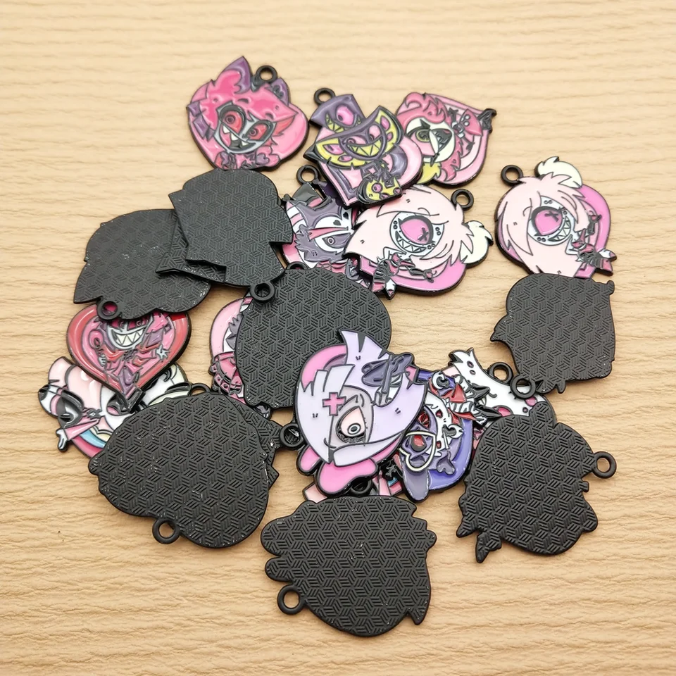 10 pièces, breloque de dessin animé émail boucle d'oreille bracelet à breloques collier pendentif fournitures de bricolage bijoux accessoires