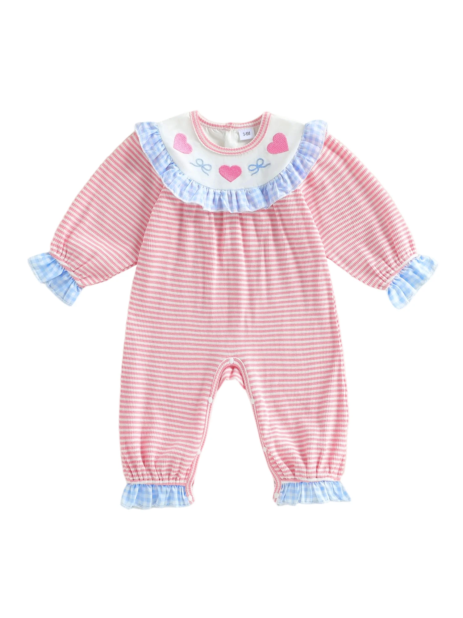 Toddler Girls Romper Short Sleeve Round Neck Floral Print Ruffle Jumpsuit Playsuit Summer Outfit Clothes for Baby