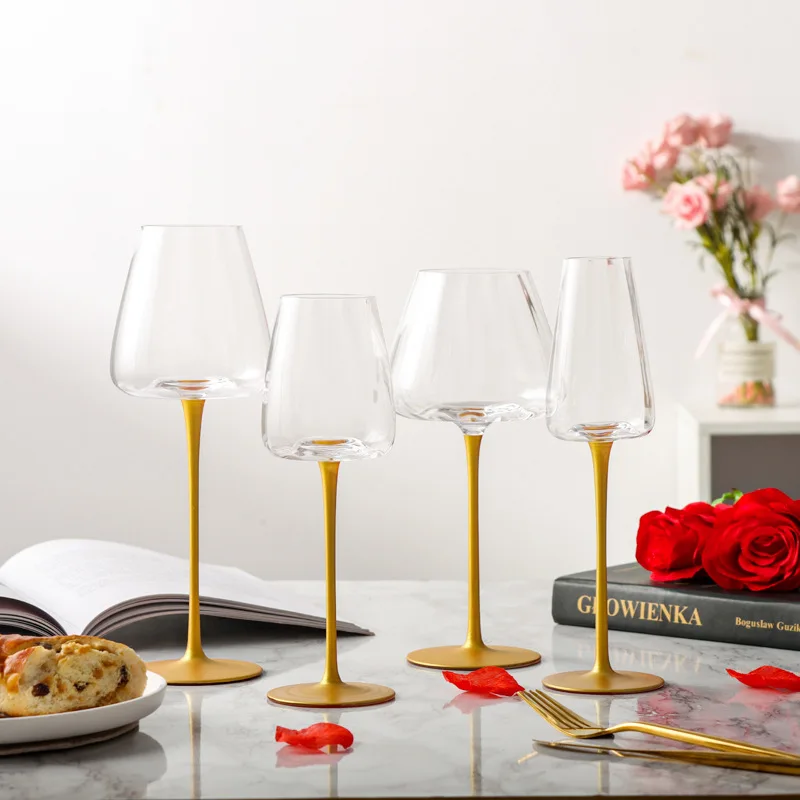HALAWAKA 2st Upscale Loodvrije Kristal Rode Wijnglazen Beker - Luxe Kristal Wijnglas Champagne Glazen Bordeaux Cocktail Glas Cup (B
