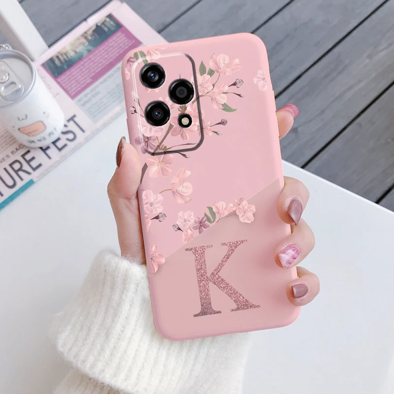 Cute Flowers and Letters Shockproof Soft Silicone Protector Case