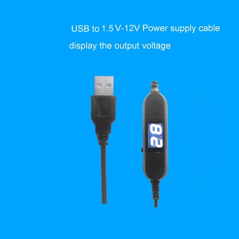 Univeral 1.2m USB 1.5V-12V 조정 가능한 AM3 AA LR6 더미 배터리 시계 Flameless 촛불 장난감 크리스마스 트리 게임