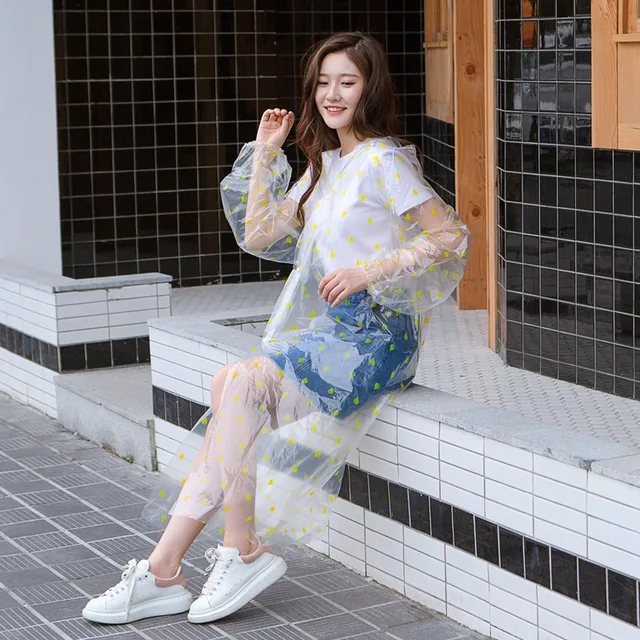 Kültéri Hordozható Esőkabát Átlátható Eldobható Séta Poncho Pe Egyrészes Védő Utazás Felnőtt Esőfelszerelés