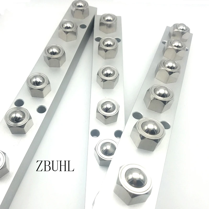ZBUHL ZBUHA400 Hex Head Stud Press-Fit Conveyor Ball Rollers Ball Transfer Units for table rollers
