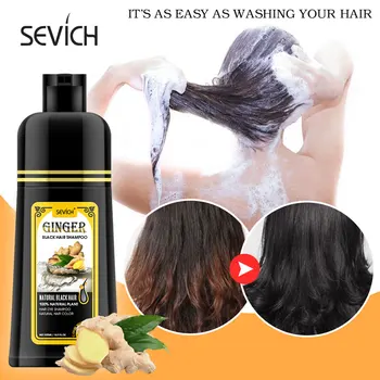 Shampoo oscurante per capelli Shampoo per tinture per capelli neri Estratto di ginseng 5 minuti Veloce capelli grigi bianchi tinti per la cura dei capelli neri Uomini e donne