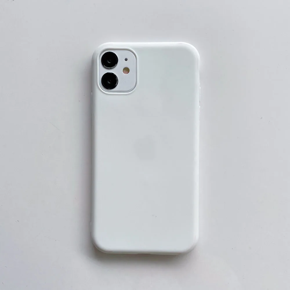 Ultra Thin Silicone Soft Color Matte Phone Case - Solid Color Cover