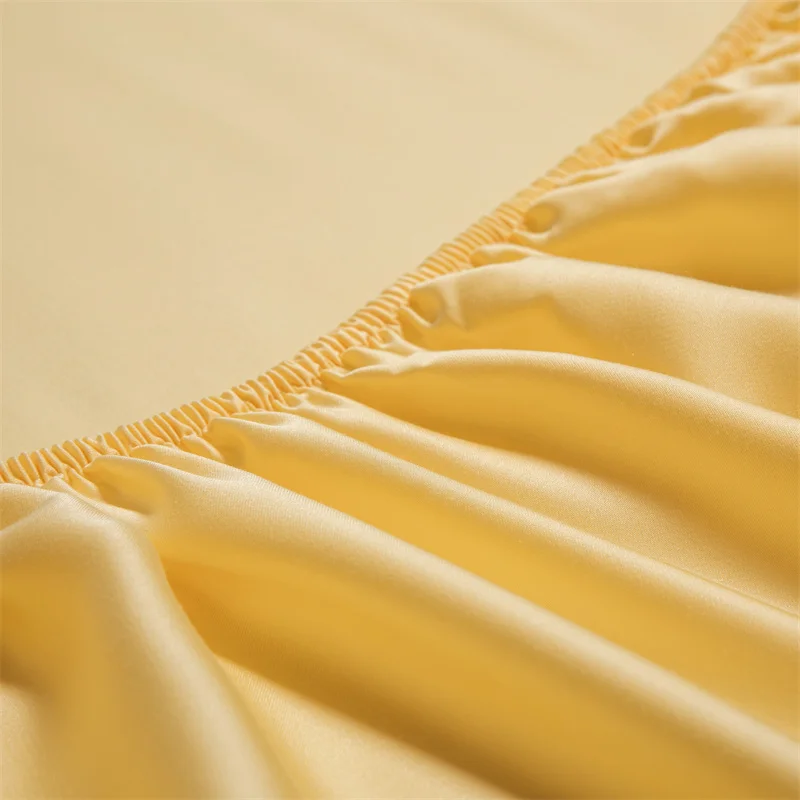 Real Silk Fitted Sheet Natural Mulberry Silk Fitted Sheet Mattress Cover Customized Size Silk Sheet Solid Color Fitted Sheet 6