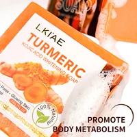 Natural Turmeric Whitening Body Wash, Deeply Clean Skin, Remove Dark Spot, Pimple, Acne, Smooth Skin, For Face & Body Soap Bar 2