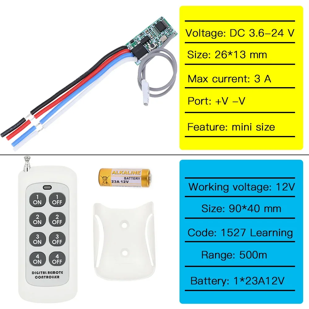 remoto dc 36v 6v 9v 12v 24v 02