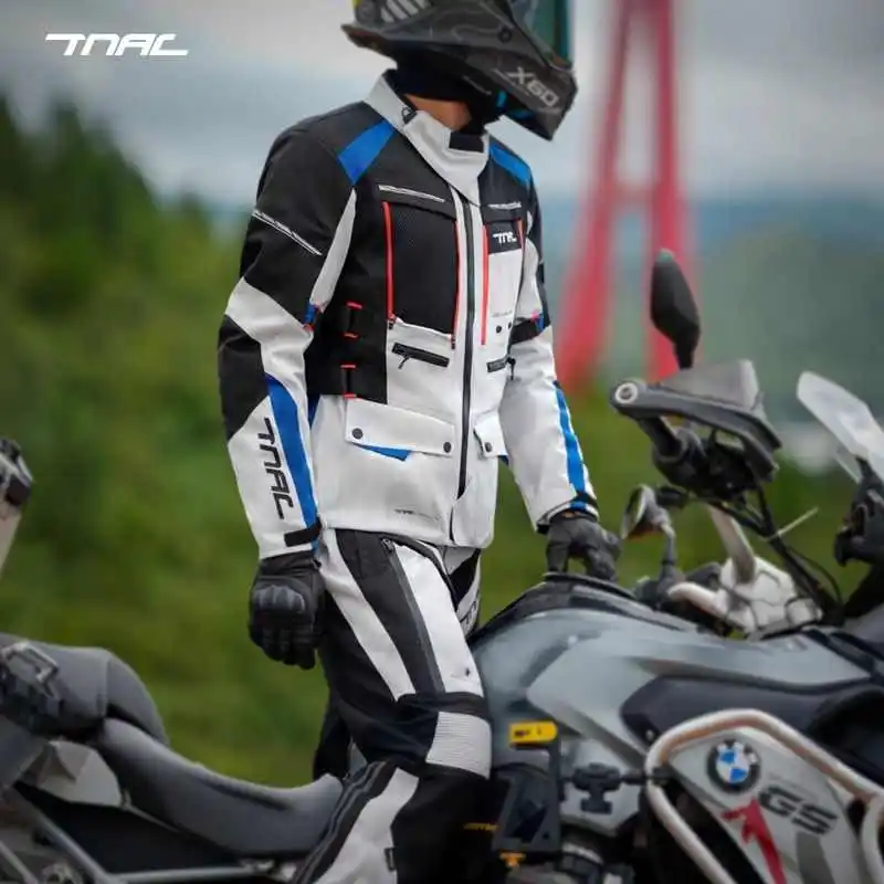 Professional Motorcycle Jacket Man Racing Jacket Wearable Armor Motorcycle Pants Moto Clothing With CE protector for 4 Season