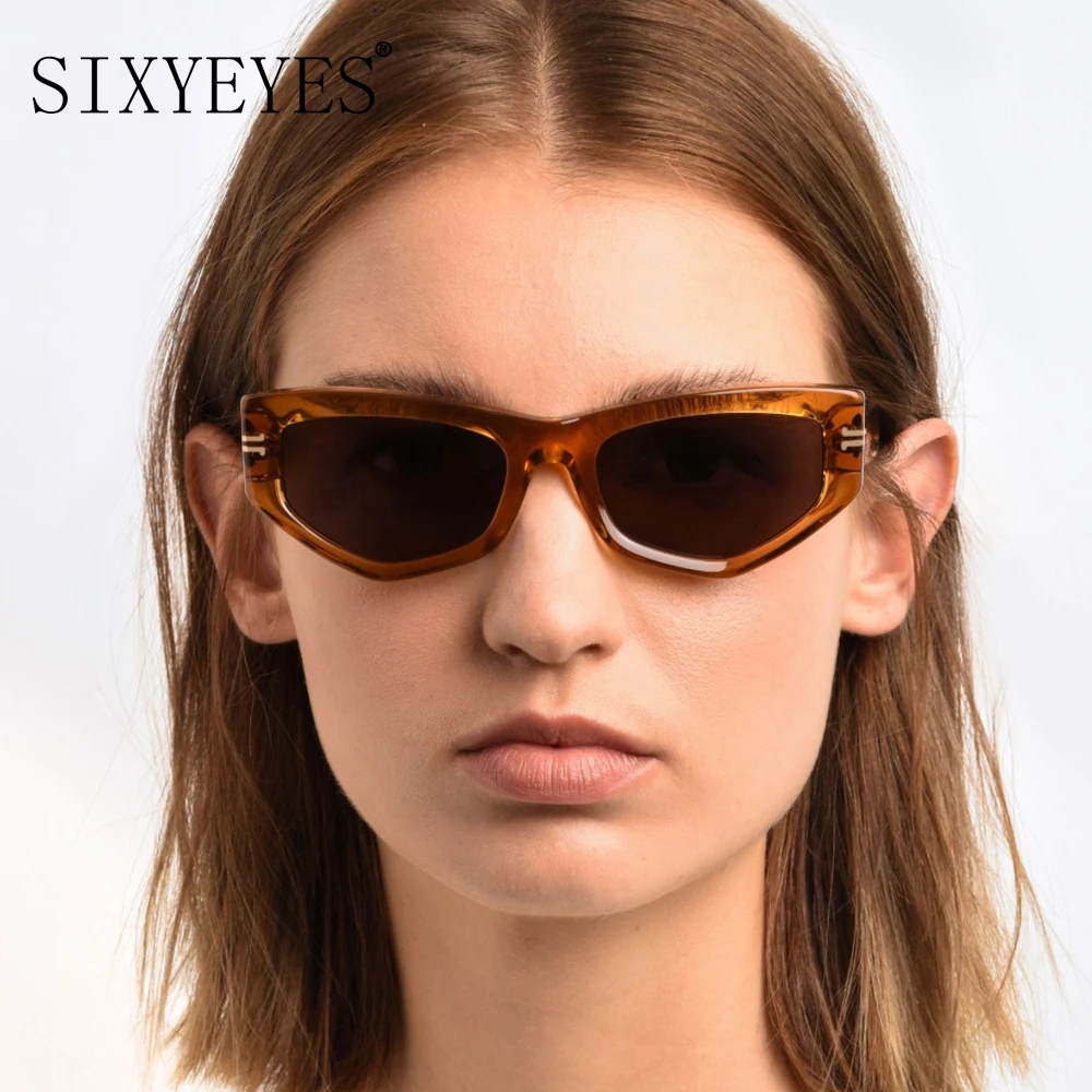 

Vintage Cat Eye Sunglasses Women Brand Designer Black Mirror Small Frame Sun Glasses Female Travel Style Oculos De Sol UV400