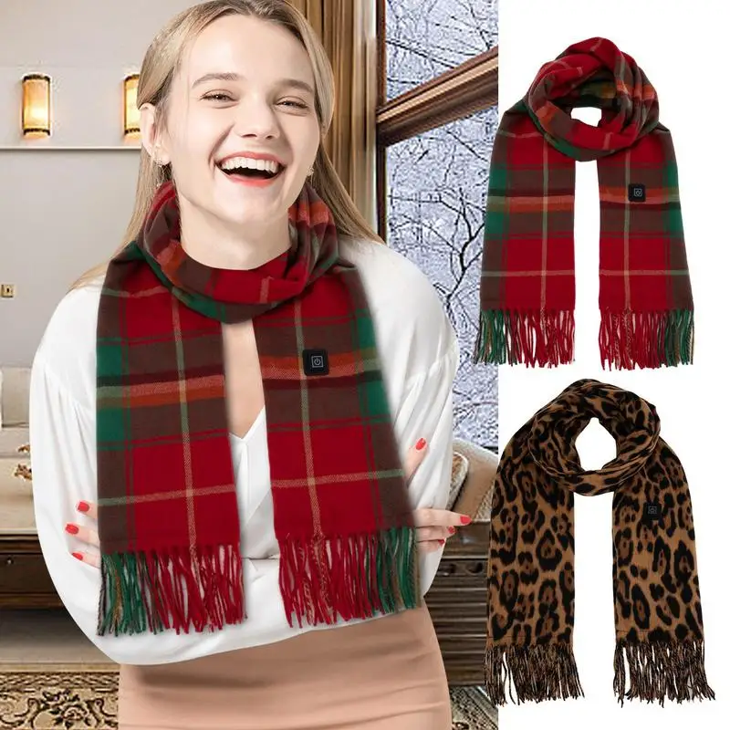 Women Men winter USB heated scarf intelligent 3 second Christmas heating Scarves Electric smart heating neck and shoulder warmer
