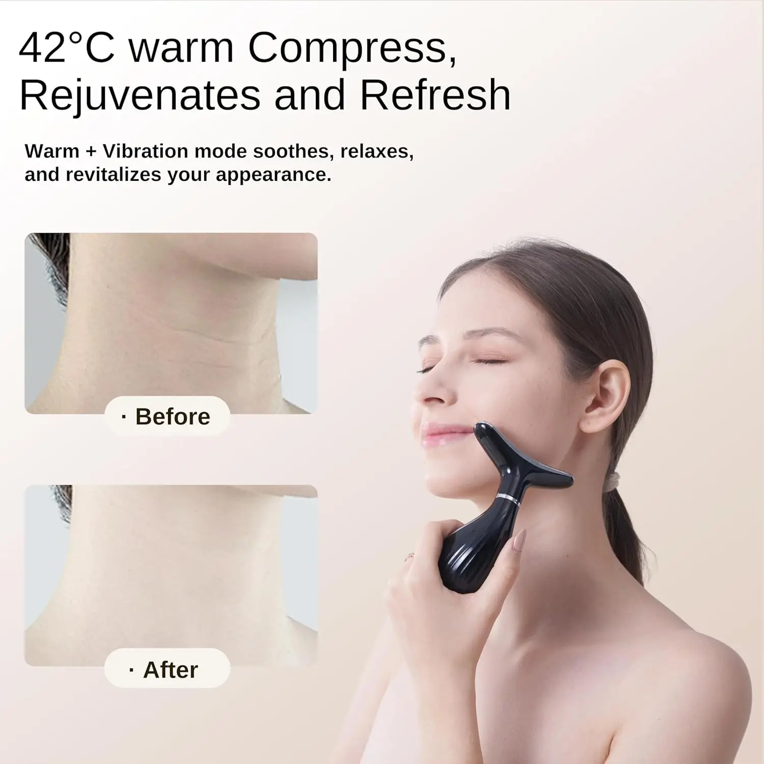 3 in 1 LED Neck Beauty Device Microcurrent Facial Massager Face Sculpting Tool for Daily Skincare Routine and Anti Aging