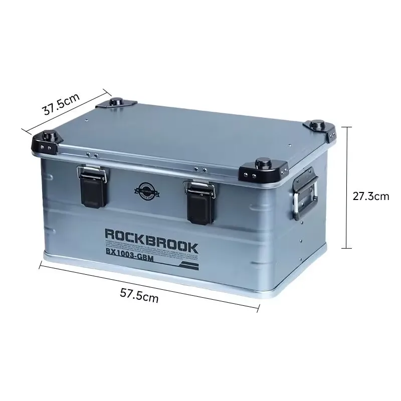 Aluminum magnesium alloy outdoor camping storage box Large capacity car backup storage rear end organizer 6