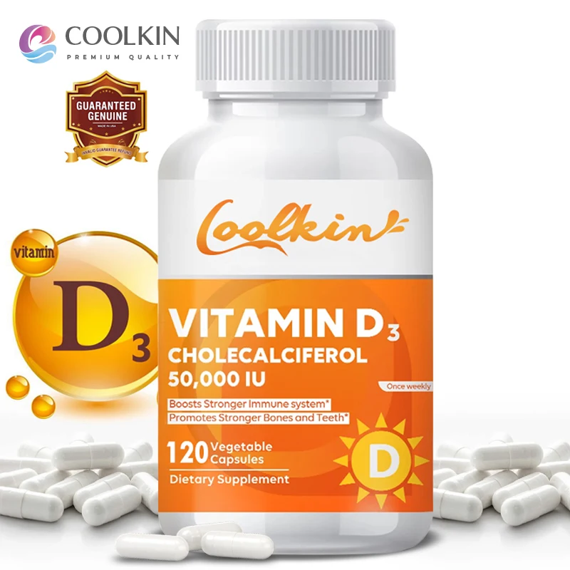 

Premium 50,000 IU Vitamin D3 Supplement | Vegan | Gluten-Free | Easy to Swallow