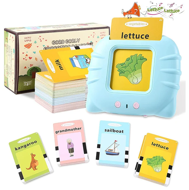Kids Education Learning Toy English Reading Machine Speech Therapy Autism Montessori Preschool Toy Flash Cards For 2-6 Year Gift 1