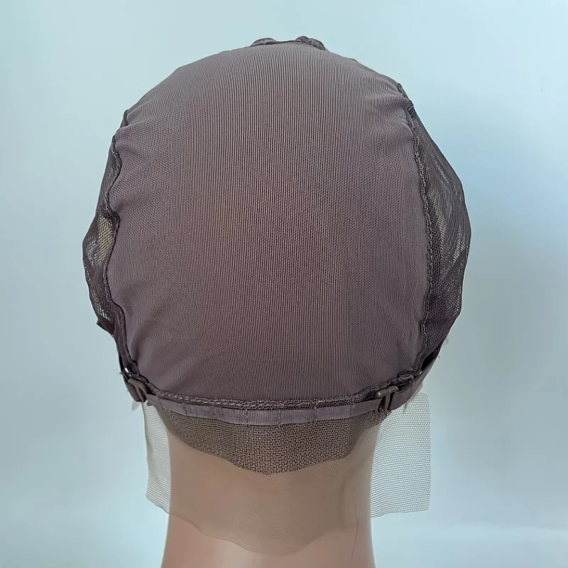 10pcs Brown Color 13x4 Lace Wig Caps For Making Wigs With Adjustable Straps Ultra-Soft & Breathable Medium Size