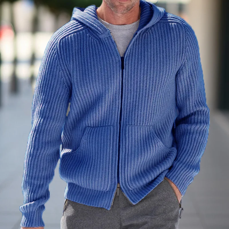 Maglione Uomo Autunno Inverno Lungo In Poliestere | Tessuto Spesso, Caldo Ed Elegante Per Look Casual