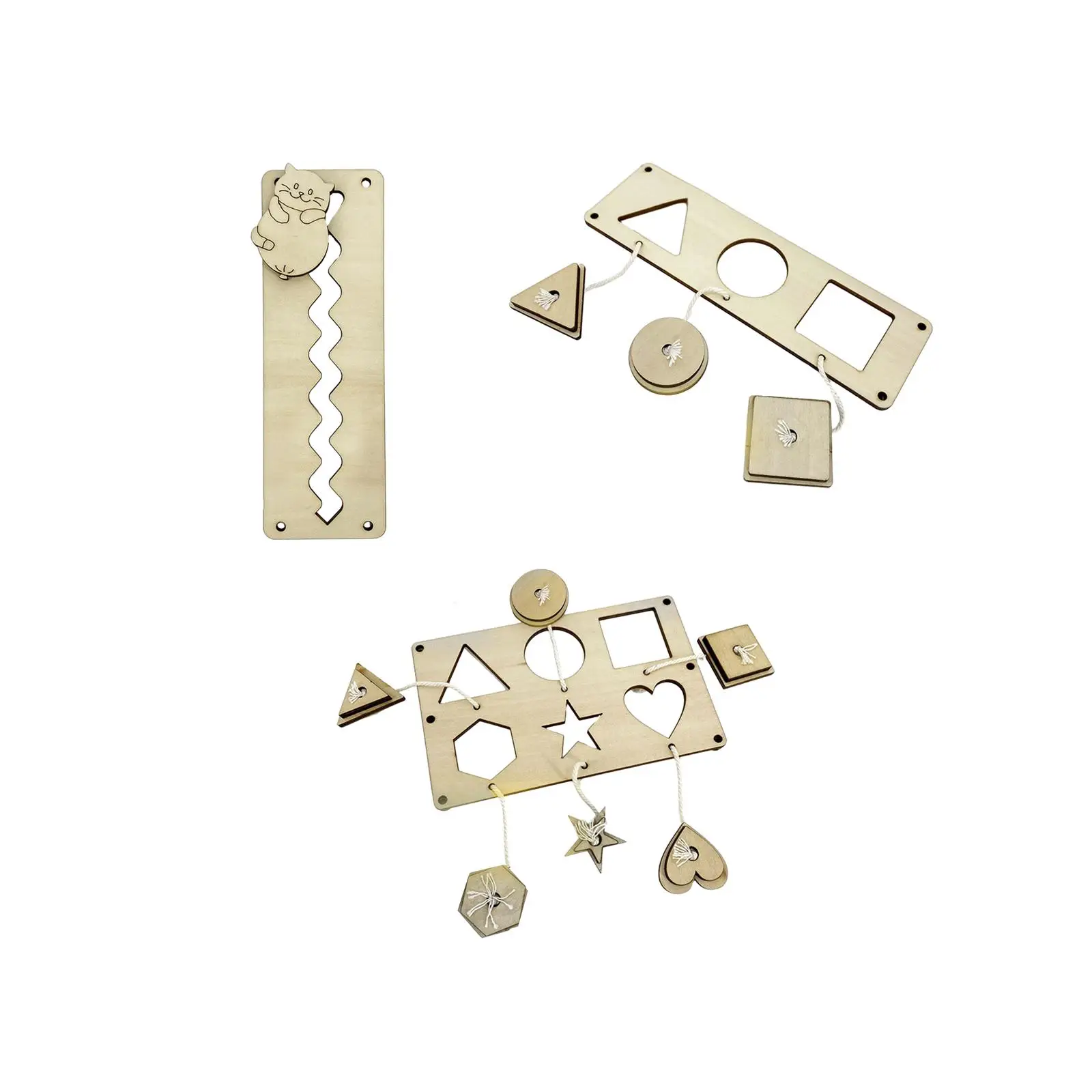 

Busy Board DIY Accessories Wooden Handicraft Toys Motor Skill for Kids