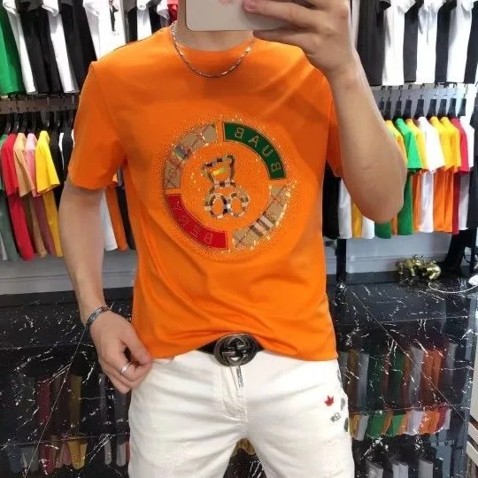 LOUIS VUITTON NEW SEASON FOR MEN ORANGE T-SHIRT-L