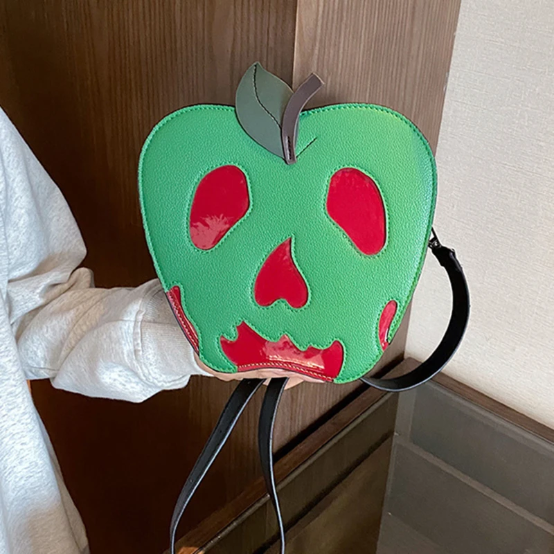 

2023 Halloween Green Apple Skull Bags Halloween Fun Crossbody Shoulder Bag Fashion Versatile Large Capacity Women Bag