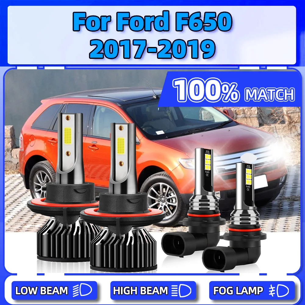 

240W Canbus LED Headlight Bulbs 12V Plug And Play Car Fog Lamps 40000LM Auto Lights 6000K White For Ford F-650 2017 2018 2019