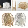 Stylish Napkin Holder, Hollow Out Storage Organizer Round Stand Tissue Dispenser 5