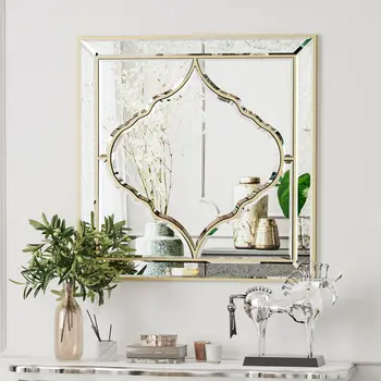 Gold Edge Square Mirror 1