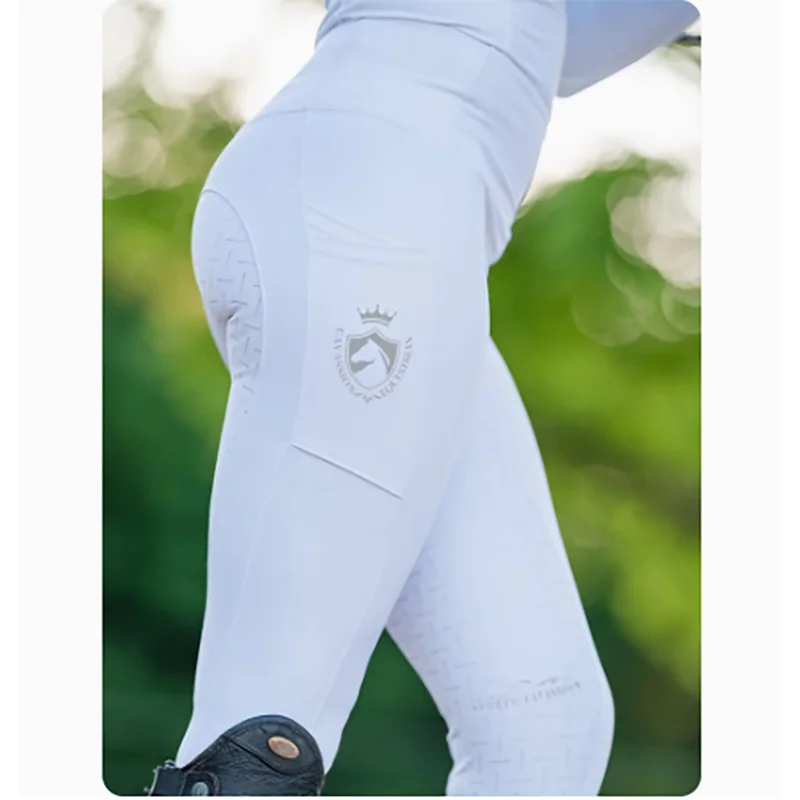 Cavassion Stretch Full Silicone Equestrian Pants Knight Summer Equestrian Pant Women Horse Riding Trousers 4