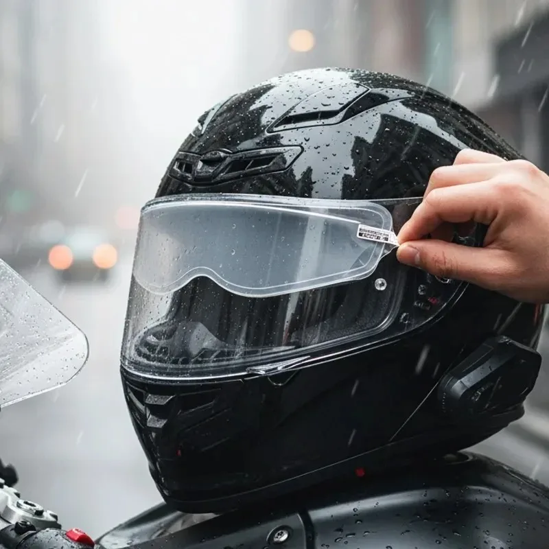 Rainproof and Anti-fog Film for Motorcycle Helmet Anti-Fogging Stickers for Riders  Winter Cold Weather Thin Motor Helmets Parts