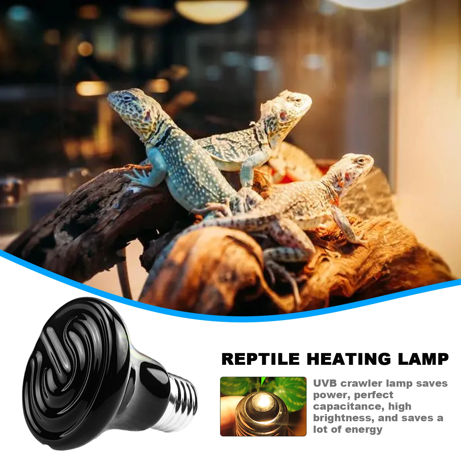 1 Pcs Reptile Heat Bulb UVB Habitat Basking Lamp 25/50/75/100W Turtle Aquarium Tank Heating Lamp For Reptiles images - 6
