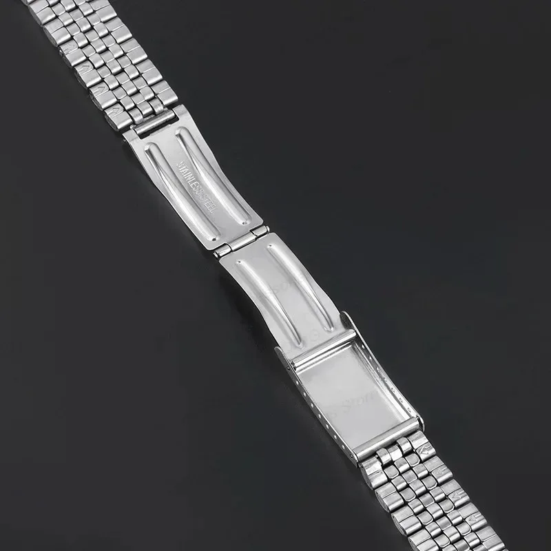 Sleek Stainless Steel Watch Band with Folding Buckle – Universal Fit Bracelet