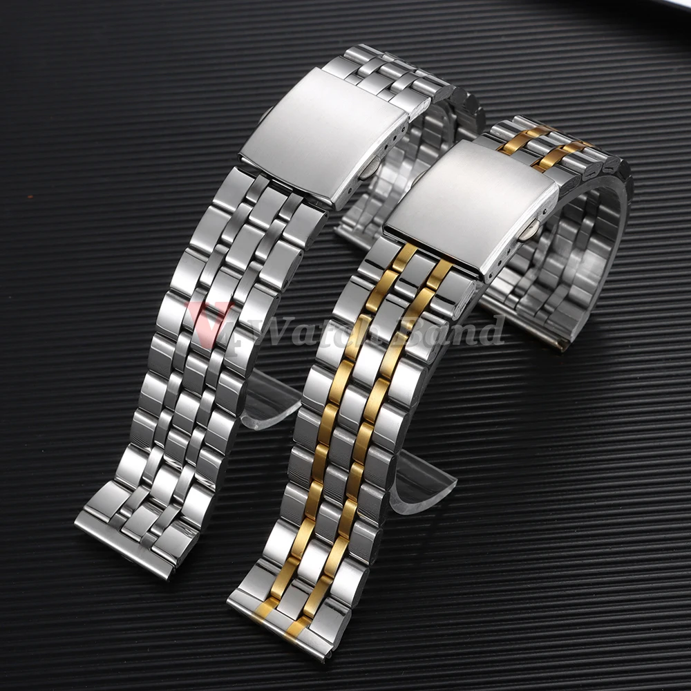 Stainless Steel Five-Bead Hollow Design Smartwatch Bracelet - Silver Gold Finish