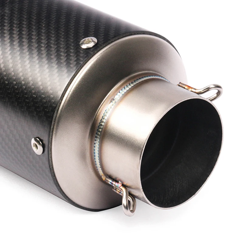 60mm Universal Motorcycle Exhaust Escape Modified Carbon Fiber Vent Muffler Pipe For S1000RR CBR1000 R6 GSX1300 R6 R1 DB Killer