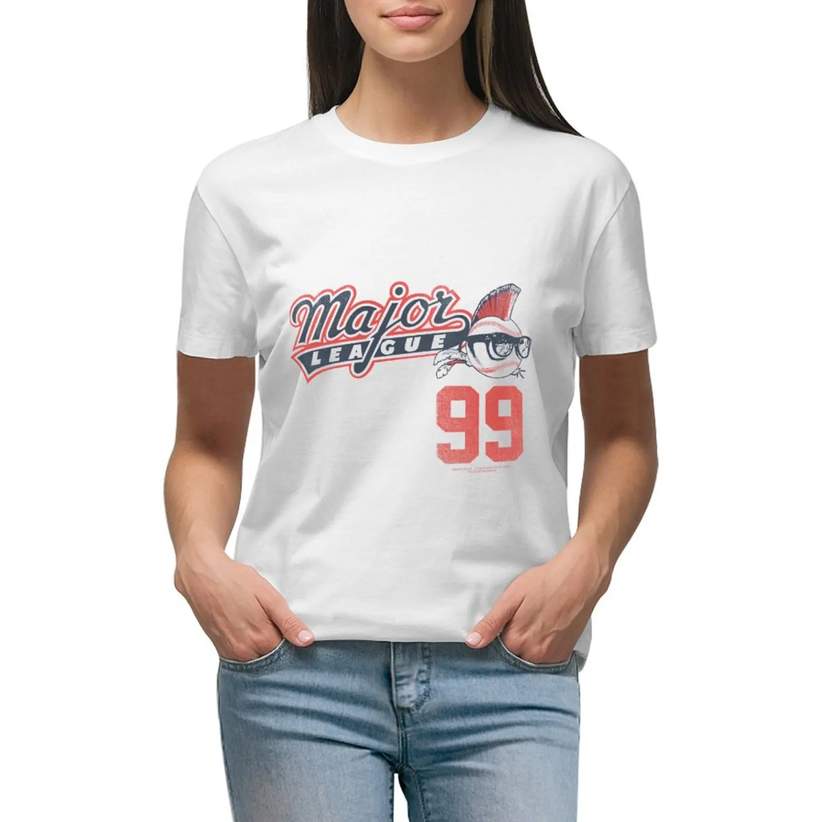 

major league 99 brand a transparent T-shirt Female clothing Blouse Woman fashion