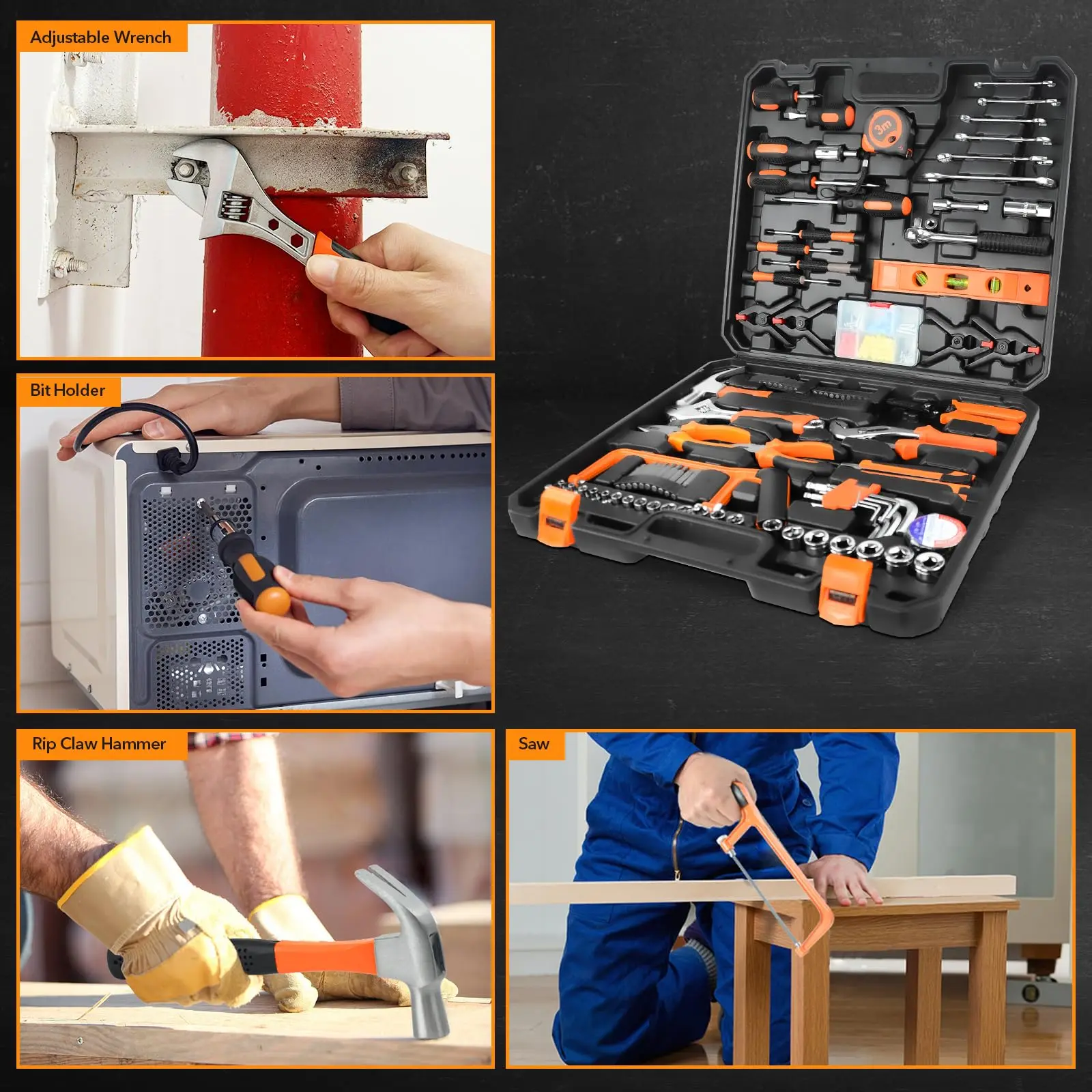 Kit D'outils à Main Pour Réparation De Voiture, Boîte à Outils