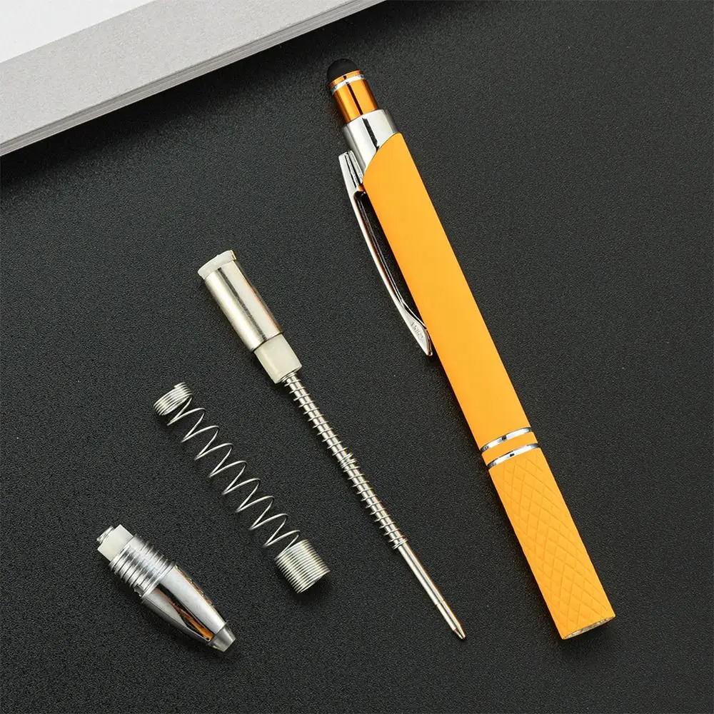 3in1 Multi-function Pen Capacitive Pen with LED Light 1.0mm Ballpoint Stationery Screen Touch Gadgets Construction Tools