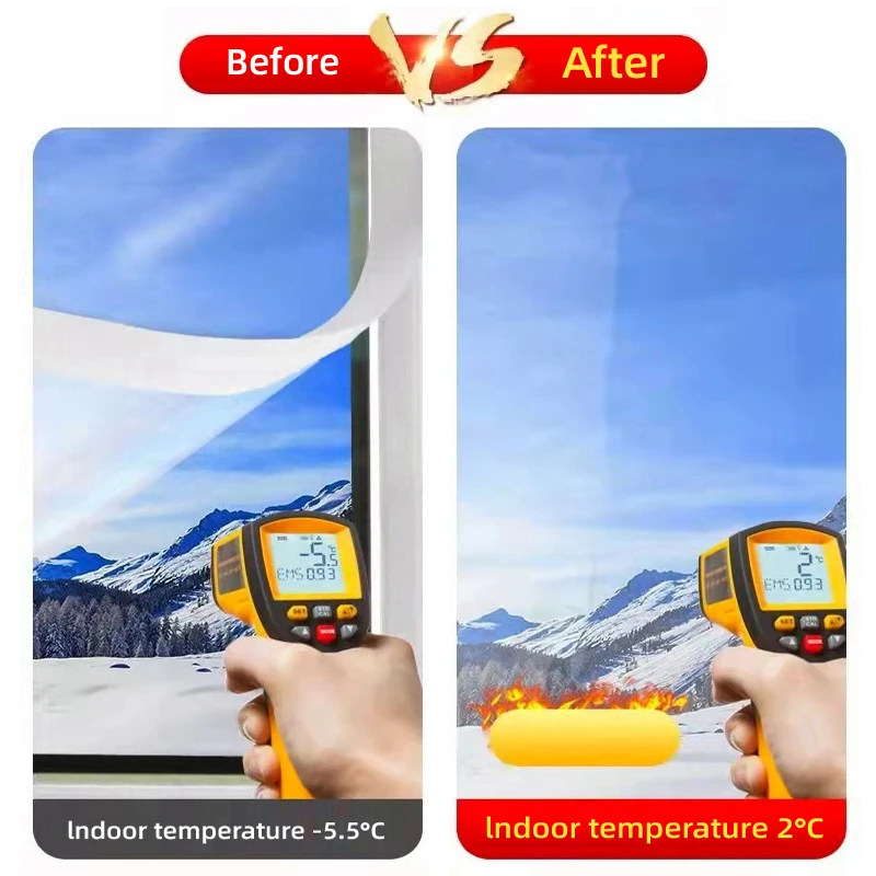 Window Heat Insulation film Warm film in winter Self-Adhesive mucosa protective Energy transparent Soft glass For window