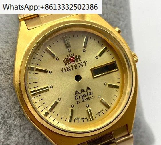

Watch Case Accessories Old Double Lion 3A Case 46,941 46,943 Double Calendar Movement Stainless Steel Glass Surface