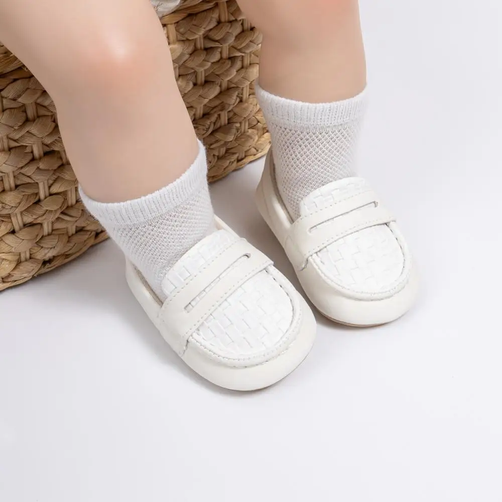 Retro Shallow Mouth Newborn Baby Casual Shoes Baby Boys Girls Set Mouth Walking Shoes Anti-Slip Breathable