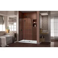 Classic modern Frameless Hinged Shower Door in Matte Black Product Dimensions 0.31 x 45 x 72 inches 102.8 pounds 2
