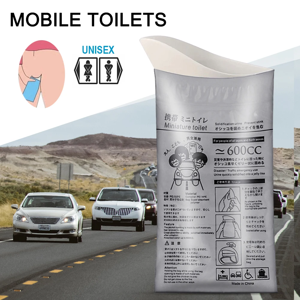 4PCS 750ml Outdoor Emergency Urine Bag Portable Urinal Bag Emergency In Travel Mobile Toilet Female Baby Male Vomiting Bag