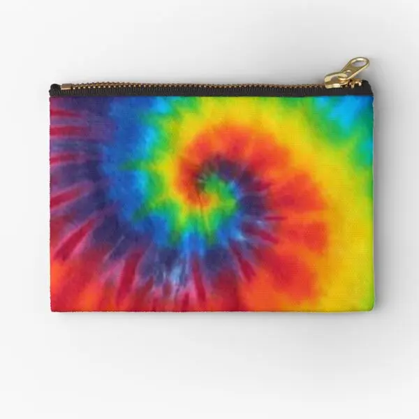 

Tie Dye Swirl Rainbow Zipper Pouches Packaging Socks Money Men Bag Storage Wallet Key Small Underwear Panties Coin Cosmetic