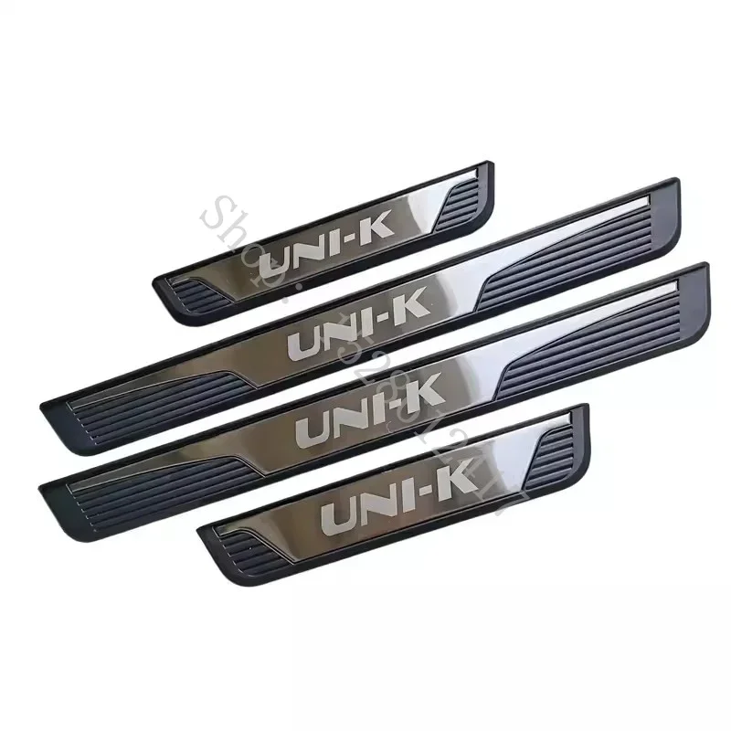 For Chang an UNI-K 2023 2024 Car Styling Plastic Door Sill Scuff Plate Welcome Pedal Stainless Steel Accessories